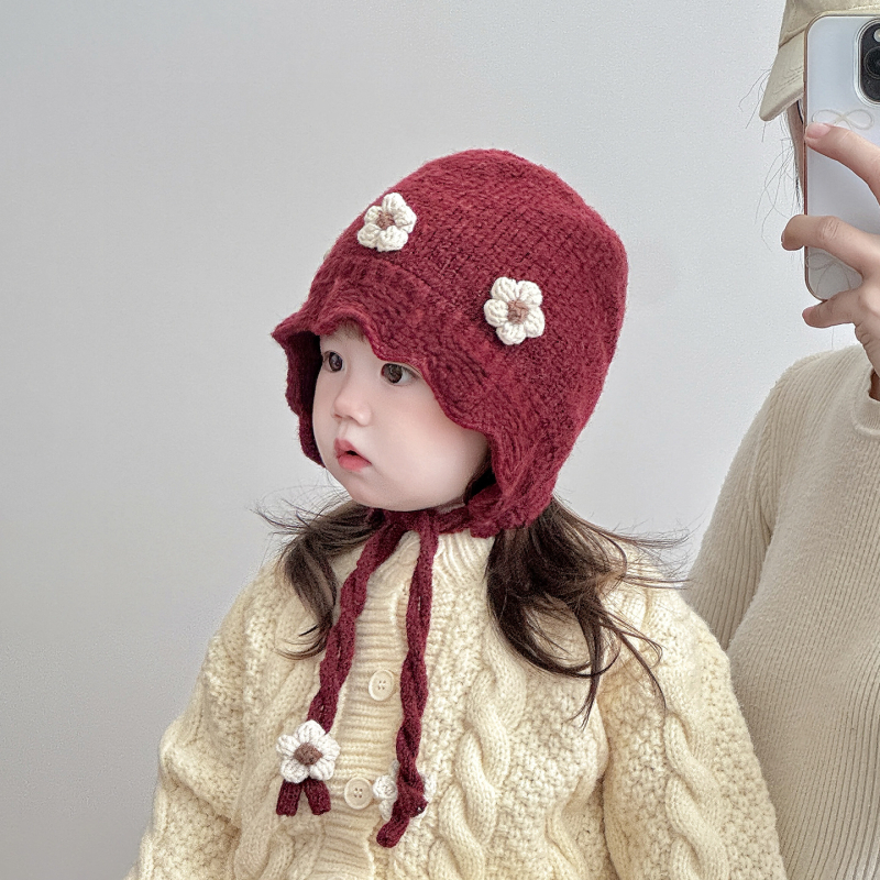 Zimska pletena kapa za bebe, zaštita za uši, topla i debela, unisex, za dojenčad i djecu 6-12 mjeseci i 1-2 godine, korejski stil