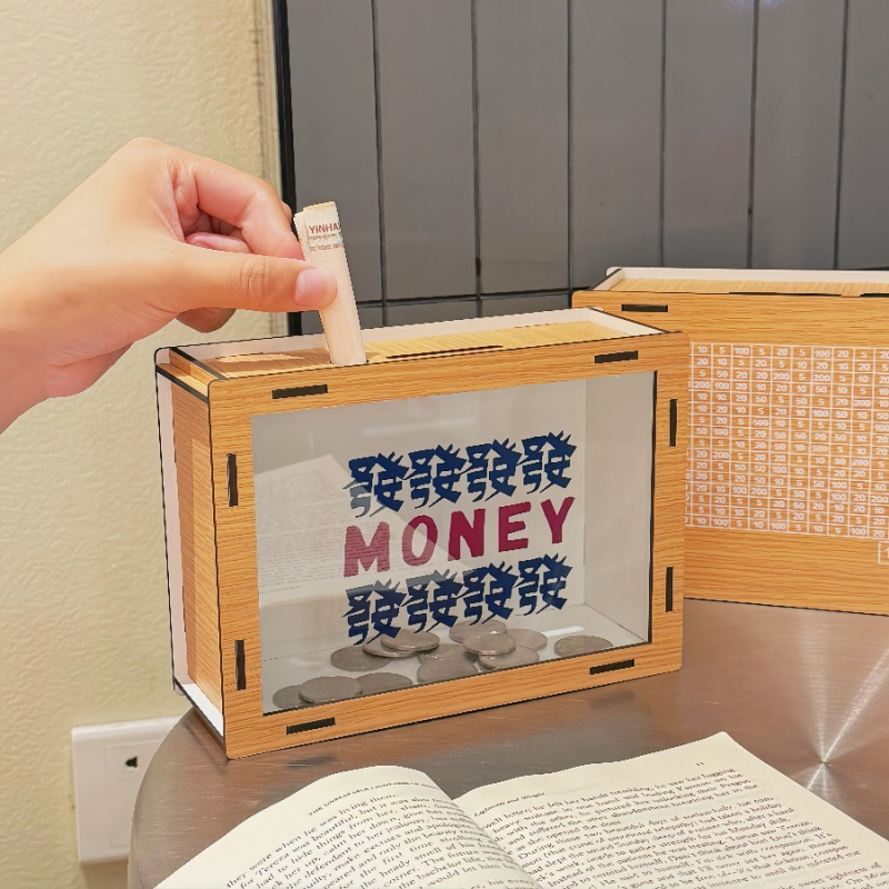 Kreativna prozirna kasica za novčiće i novčanice — DIY kutija za izlaganje i kolekciju