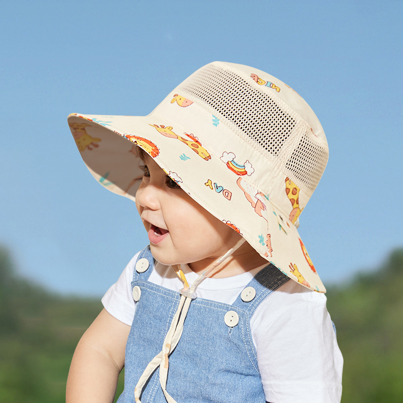 Tu tu ya dječja sunčana kapa s širokim obodom, unisex, ribarskog stila, za djecu 1–4 godine, pamuk, Jacquard vez