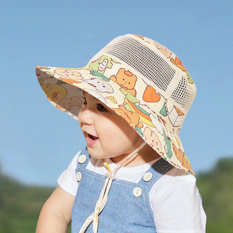 Tu tu ya dječja sunčana kapa s širokim obodom, unisex, ribarskog stila, za djecu 1–4 godine, pamuk, Jacquard vez