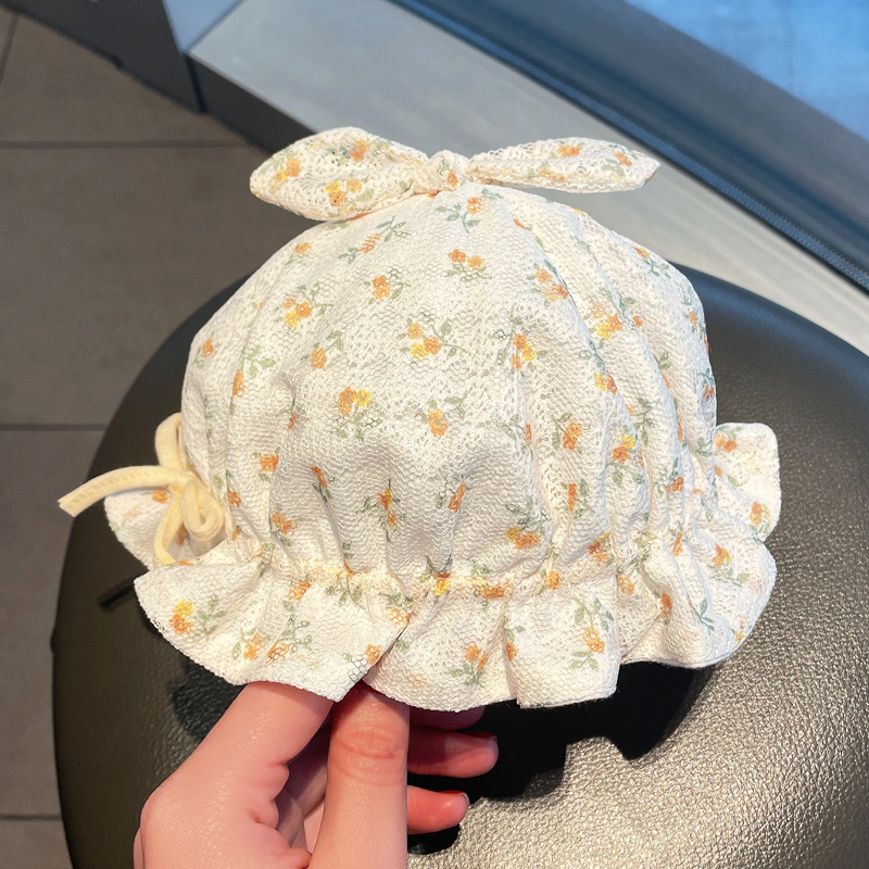 Dječja šilterica-vedro za sunce s floralnim uzorkom, lagana pamuk tkanina, za djecu 0–24 mjeseca