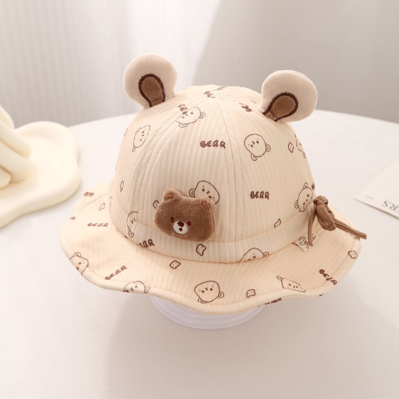 Dječja šešir za sunce s motivom medvjeda, ribarskog stila, podesiva, lagana, unisex, 6–24 mjeseci