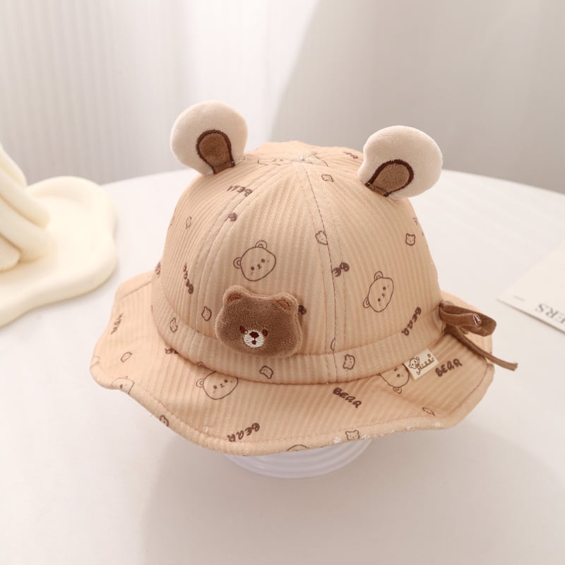 Dječja šešir za sunce s motivom medvjeda, ribarskog stila, podesiva, lagana, unisex, 6–24 mjeseci