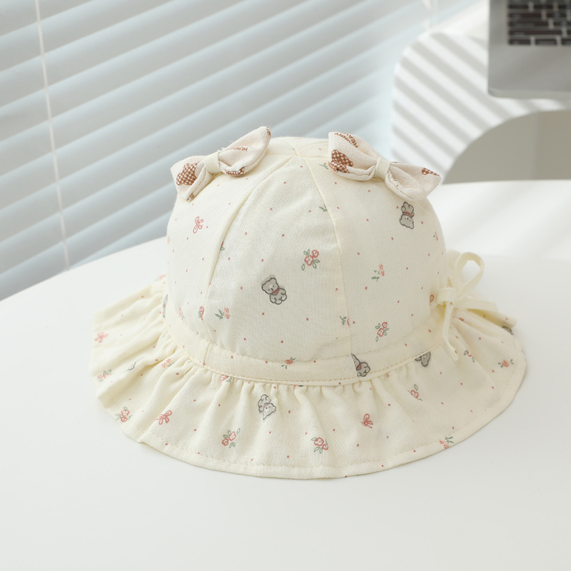Dječja bucket kapa za djevojčice, proljeće-ljeto, tanak model, podesiva zaštita od sunca, slatki stil princeze