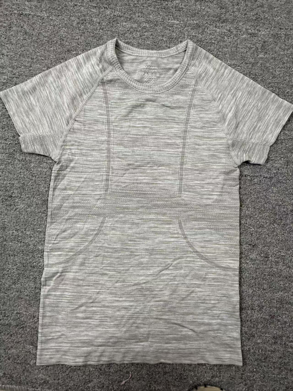 Tricou de yoga din nailon, mâneci scurte, croială strânsă, fără cusături, respirabil, uscare rapidă, pentru antrenament și purtare zilnică