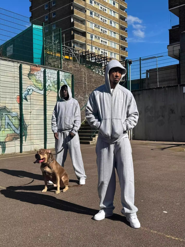 Υψηλής ποιότητας αμερικανικό χιπ-χοπ hoodie σετ για άνδρες — χαλαρή εφαρμογή και παντελόνια φόρμα με ίσια κοπή
