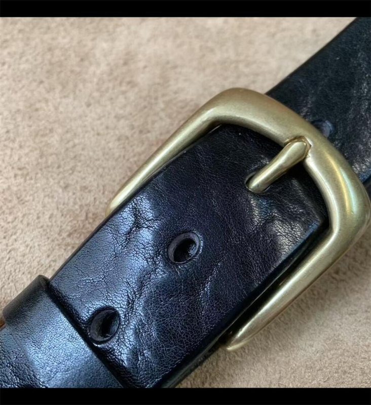 Muški pojas od vrhunske kože goveda, jednovrstni, bakrena kopča, vintage ručna izrada, za traperice