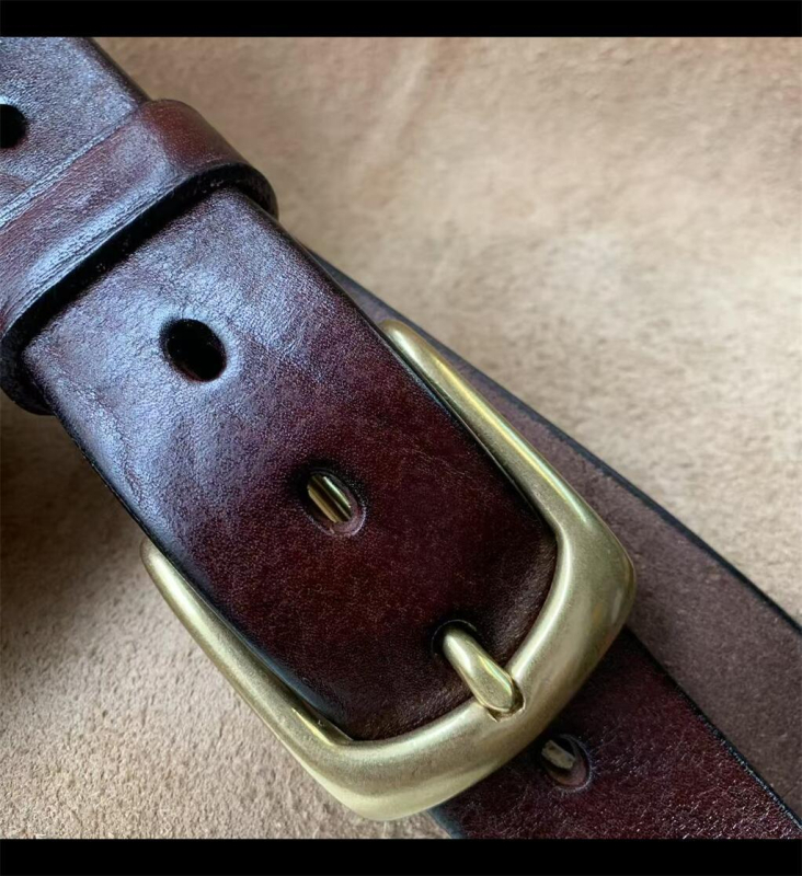 Muški pojas od vrhunske kože goveda, jednovrstni, bakrena kopča, vintage ručna izrada, za traperice