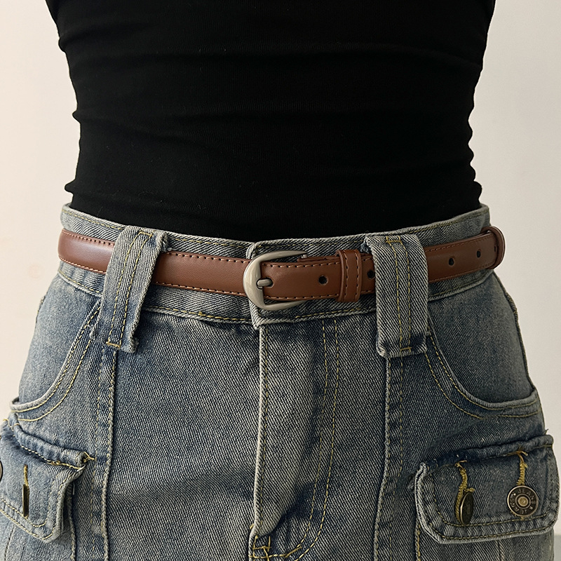 Novi ženski kaiš u korejskom stilu, retro modni kaiš za traperice, svestrani ukrasni dodatak za casual minimalistički stil.