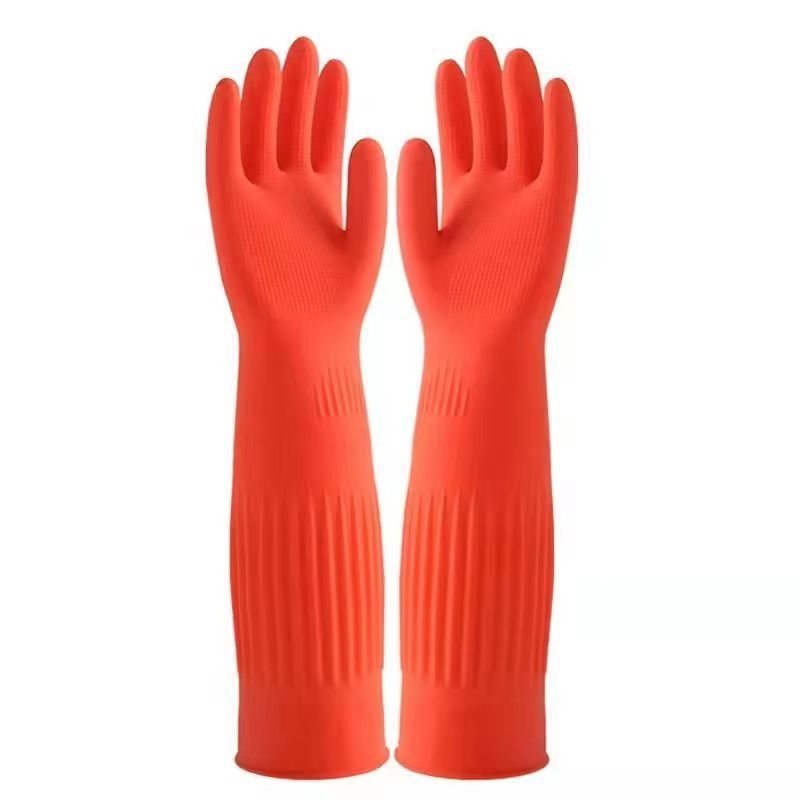 Extra dugačke latex rukavice za kućanstvo – 38 cm, vodootporne i otporne na masnoće, kuhinjske radne rukavice