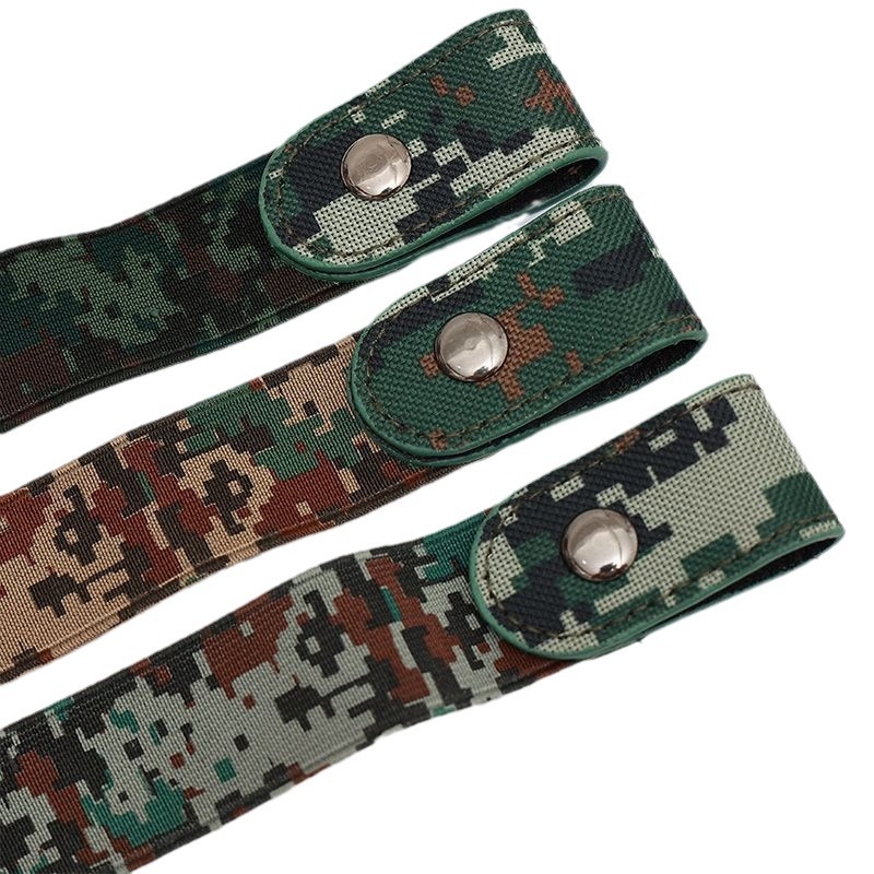 Kamuflažni kaiš za tinejdžere od PU kože, metalna kopča, preppy stil