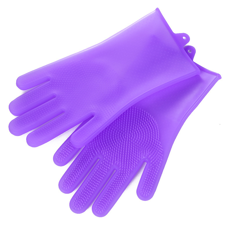 Silikonske kuhinjske rukavice – vodonepropusne, otporne na toplinu za pranje posuđa, duljina 30 cm, debelog sloja, jednobojne