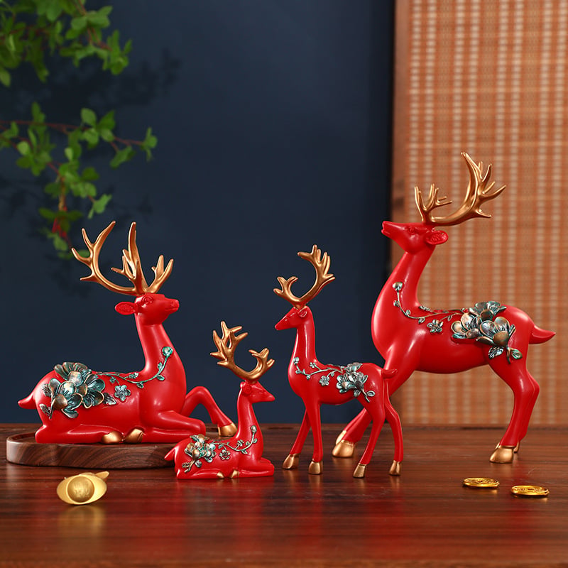 Moderan ukrasni jelen za dnevni boravak, TV komoda, kućna dekoracija, dar za novogradnju i vjenčanje