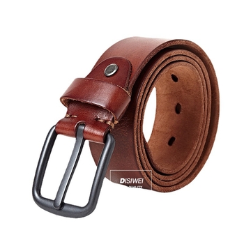 Disway Kožni kaiš od prvog sloja kože, oprana koža, kopča s iglom, unisex, širina 2-4 cm
