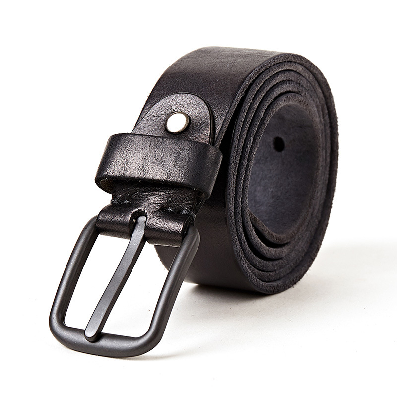 Disway Kožni kaiš od prvog sloja kože, oprana koža, kopča s iglom, unisex, širina 2-4 cm