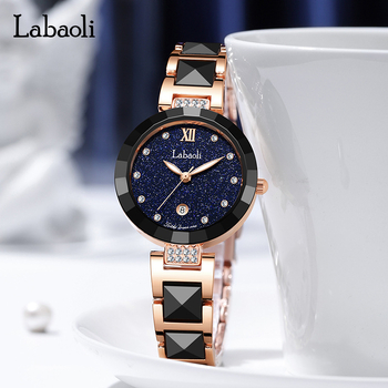 LaBaoli LA329 kvarcni sat s izgledom keramike, ženski modni sat, promjer brojčanika 30 mm, vodootporan do 10 m