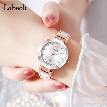 LaBaoli LA329 kvarcni sat s izgledom keramike, ženski modni sat, promjer brojčanika 30 mm, vodootporan do 10 m
