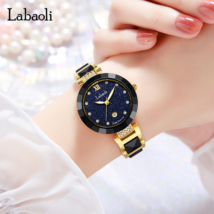 LaBaoli LA329 kvarcni sat s izgledom keramike, ženski modni sat, promjer brojčanika 30 mm, vodootporan do 10 m