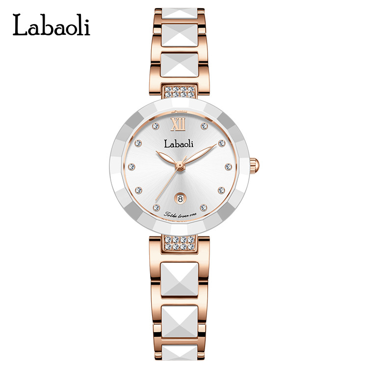 LaBaoli LA329 kvarcni sat s izgledom keramike, ženski modni sat, promjer brojčanika 30 mm, vodootporan do 10 m