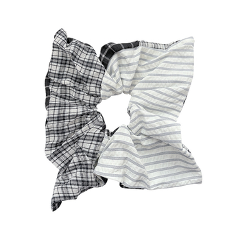 Plavi karirani scrunchie za kosu, kvadratni oblik, visoka elastičnost, 2026 novi stil