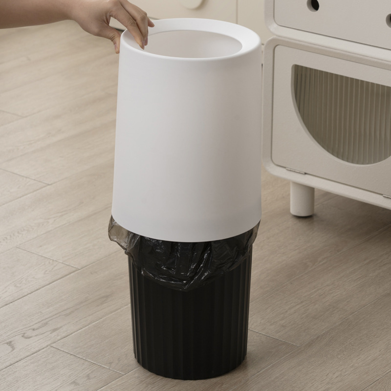 Plastični koš za otpad dvostrukog sloja, 10 L, za dnevni boravak, kuhinju i kupaonicu