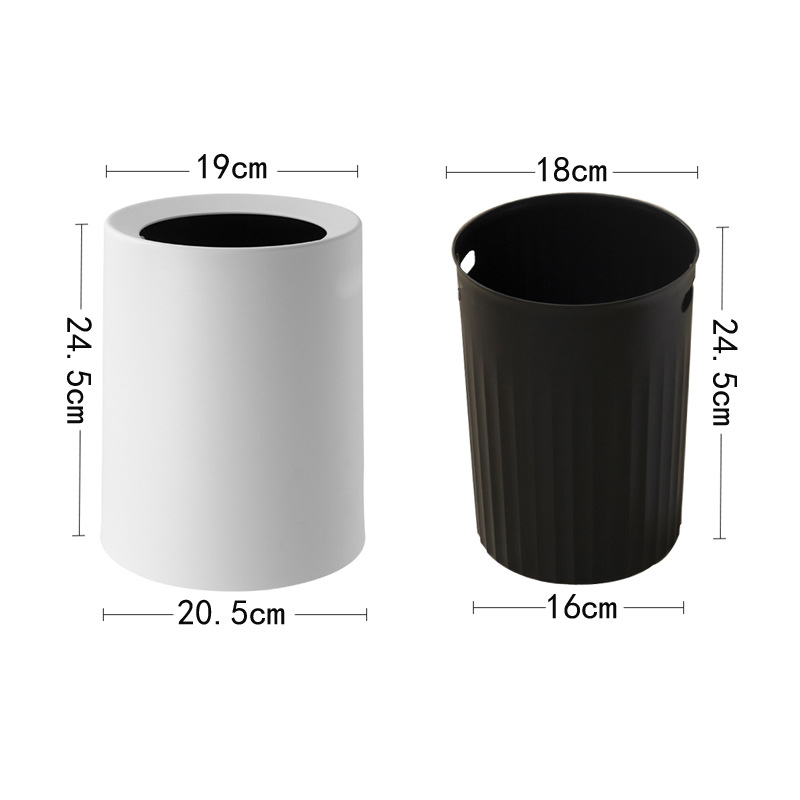 Plastični koš za otpad dvostrukog sloja, 10 L, za dnevni boravak, kuhinju i kupaonicu