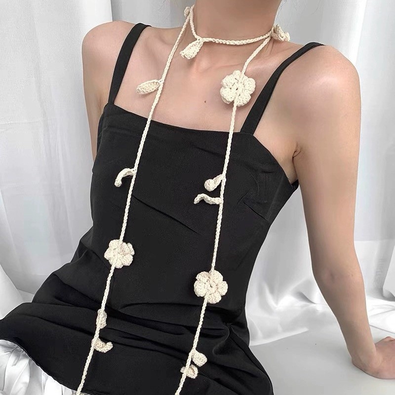 Izvorni ručno izrađen kaiš za struk s lancem, japanski stil, crvene boje, inspiriran Mori Girl stilom, elegantan i svestran dodatak haljinama.