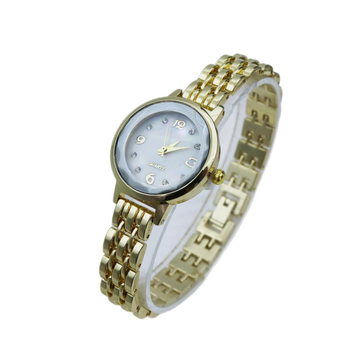 Dimension ženski kvarcni sat, okrugli brojčanik, klasična narukvica od nehrđajućeg čelika, elegantan stil