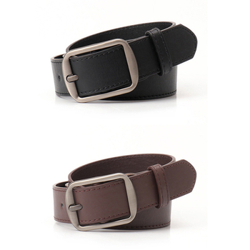 Vintage pojas od umjetne kože s kopčom na iglu u boji gunmetal, unisex, korejskog stila casual traperice