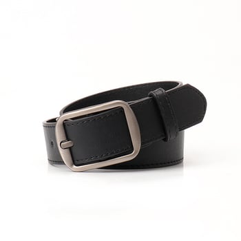 Vintage pojas od umjetne kože s kopčom na iglu u boji gunmetal, unisex, korejskog stila casual traperice