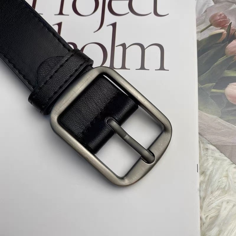 Vintage pojas od umjetne kože s kopčom na iglu u boji gunmetal, unisex, korejskog stila casual traperice