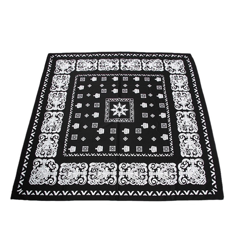 Ženski kvadratni šal 130 cm s Cashew otiskom, twill tkanina