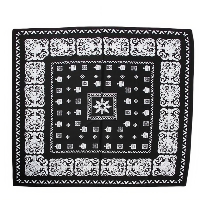 Ženski kvadratni šal 130 cm s Cashew otiskom, twill tkanina