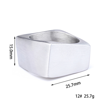 Prsten od titan čelika, minimalistički geometrijski kvadratni dizajn, unisex