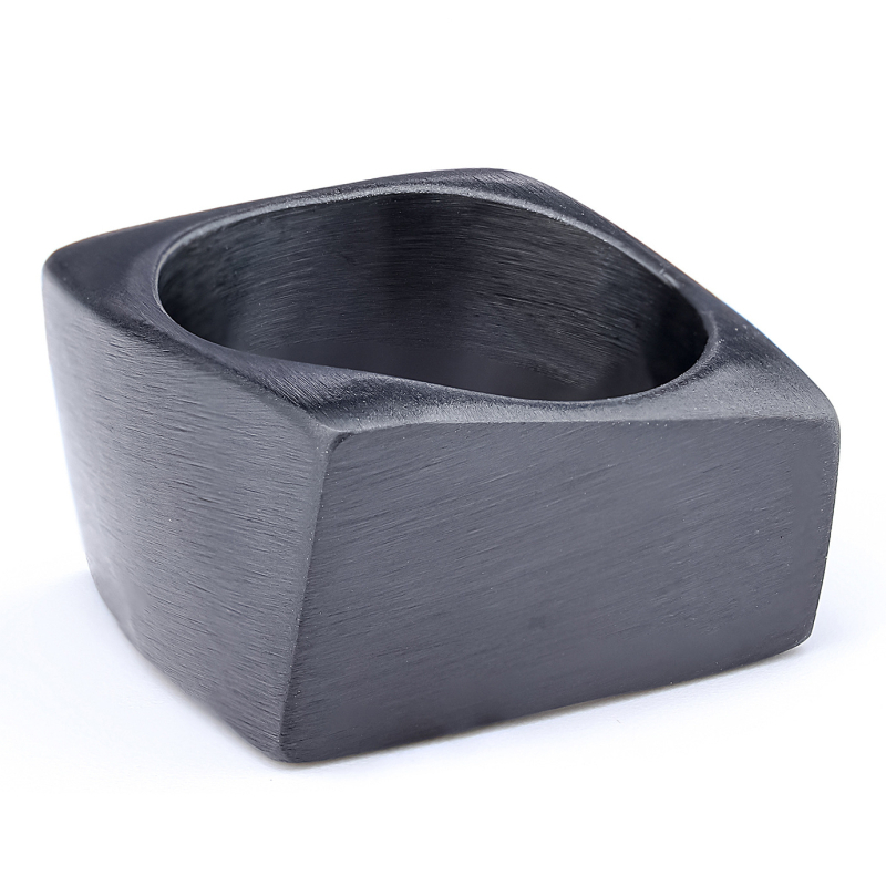 Prsten od titan čelika, minimalistički geometrijski kvadratni dizajn, unisex