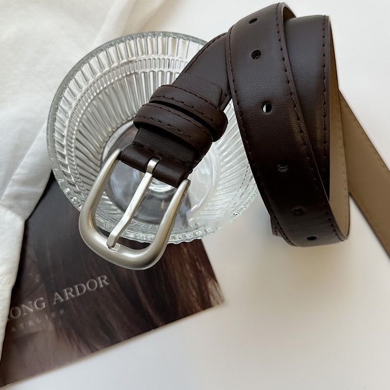 Vintage stil unisex kaiš za traperice s jednostavnom kopčom na pin, dekorativnog korejskog stila