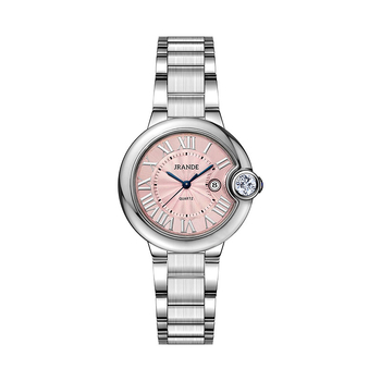 Gerandi Γυναικείο ρολόι Quartz H9780L-G — 35mm κυκλικός καντράν, 30m αδιάβροχο, μπράσελε από ανοξείδωτο ατσάλι, ορυκτό γυαλί, αναλογικός μηχανισμός, ημερολόγιο