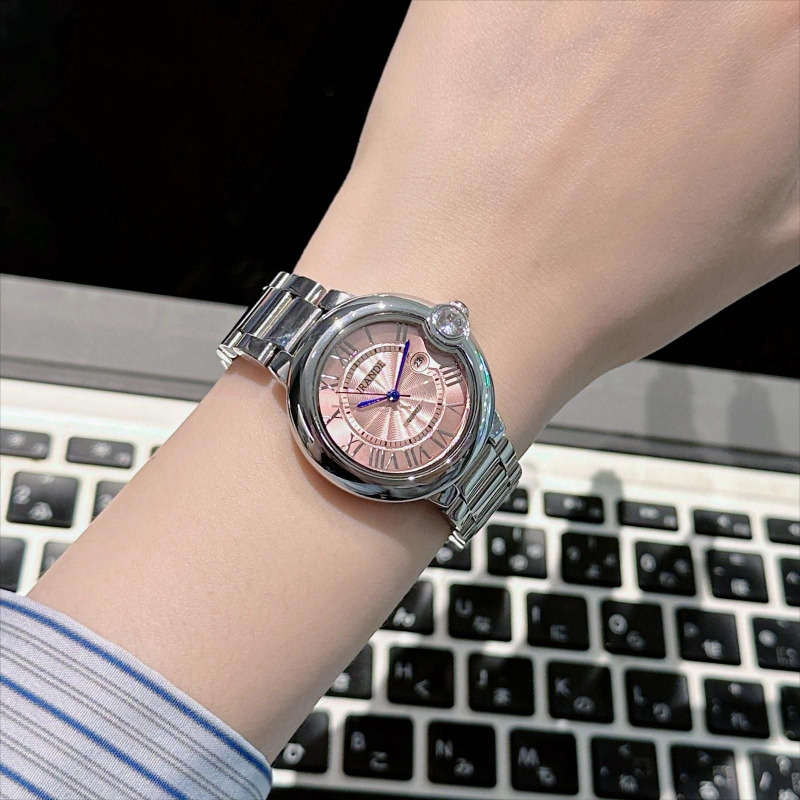 Gerandi Γυναικείο ρολόι Quartz H9780L-G — 35mm κυκλικός καντράν, 30m αδιάβροχο, μπράσελε από ανοξείδωτο ατσάλι, ορυκτό γυαλί, αναλογικός μηχανισμός, ημερολόγιο