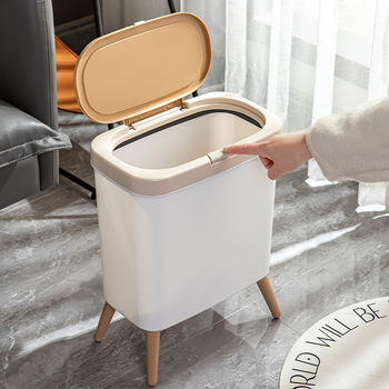 Zidni smećnjak za kupaonicu s poklopcem, 9 l, model 2025, plastični