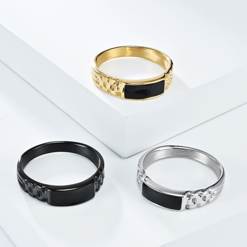 Nerđajući čelični prsten, unisex, geometrijski oblik, minimalistički luksuz, izuzetan stil