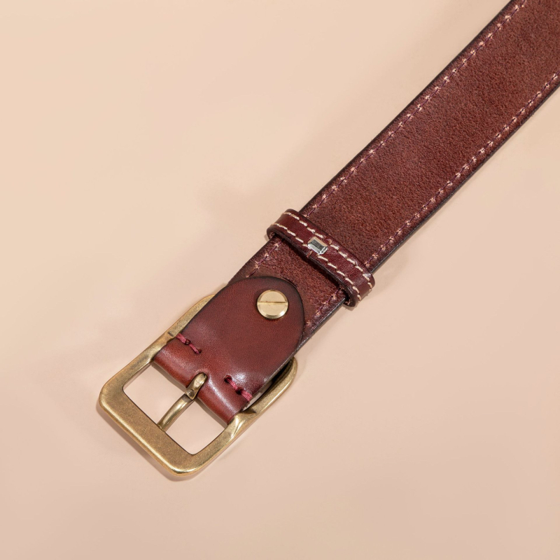 Muški kožni pojas od prave kože s debelim dekorativnim šavom, kopča s pinom od mesinga, svestran ležerni stil, širina 2–4 cm, duljina 110–125 cm, vintage retro stil