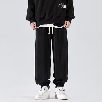 Muške jogger hlače za jesen-zimu, opuštenog kroja, sportsko-casual stil, s vezanjem u struku i manžetama pri gležnjevima