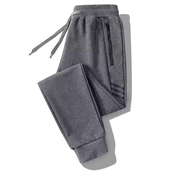 Ανδρικά casual jogger παντελόνια – άνετη εφαρμογή, μέση με κορδόνι, μονόχρωμα, μεγάλα μεγέθη, άνοιξη–φθινόπωρο