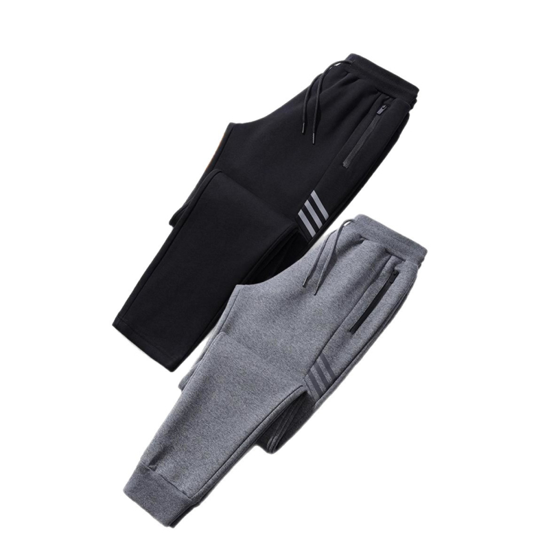 Ανδρικά casual jogger παντελόνια – άνετη εφαρμογή, μέση με κορδόνι, μονόχρωμα, μεγάλα μεγέθη, άνοιξη–φθινόπωρο
