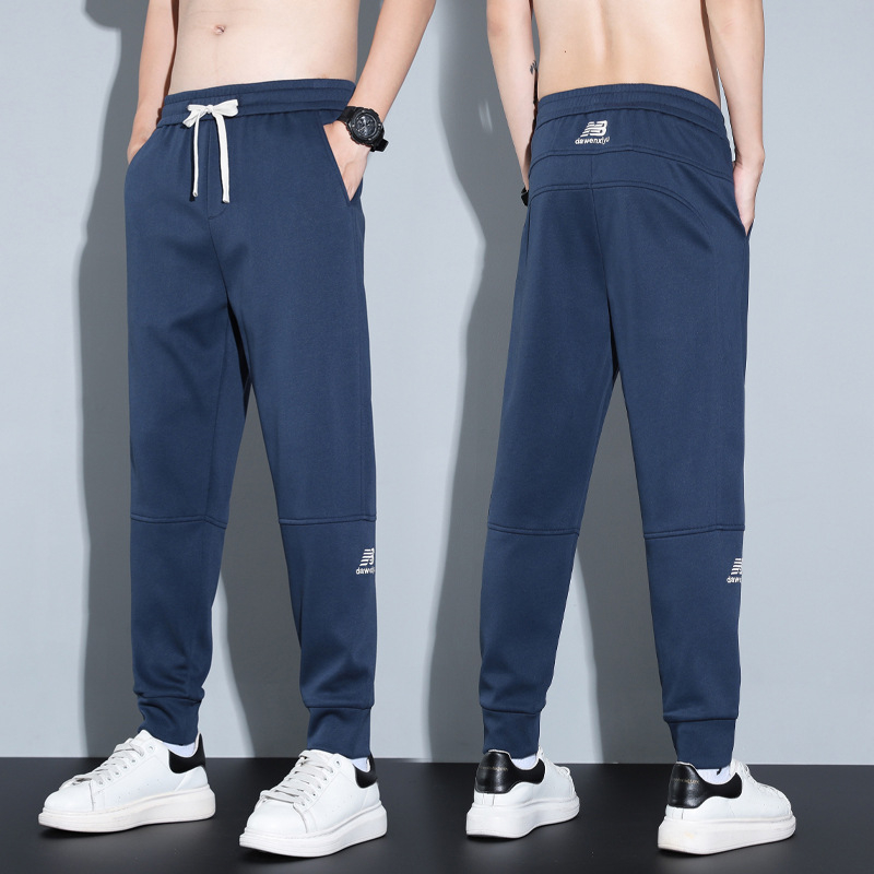 Muške slim-fit jogger hlače za proljeće-ljeto, casual sportske hlače s remenom