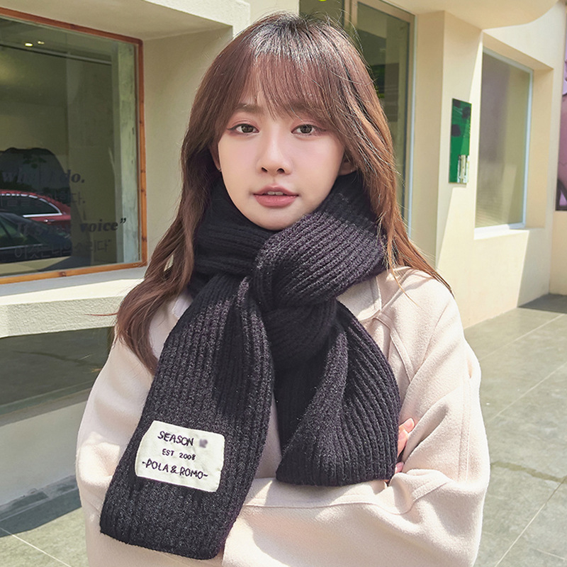 Nova jednofarbna pleteni šal od arktičkog veluru, zimskog korejskog stila, unisex, debeo i topao