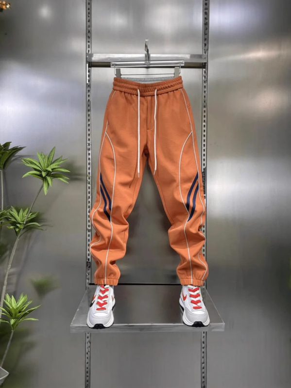 Novo širokog kroja muške sportske jogger hlače s patchwork panelima, casual haremski stil