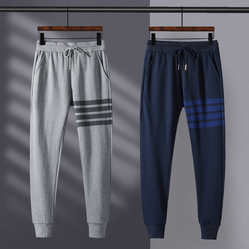 TB sportske hlače jogger, novi stil, duge, s četiri pruge, 100% pamuk, casual, slobodan kroj, unisex sportske hlače