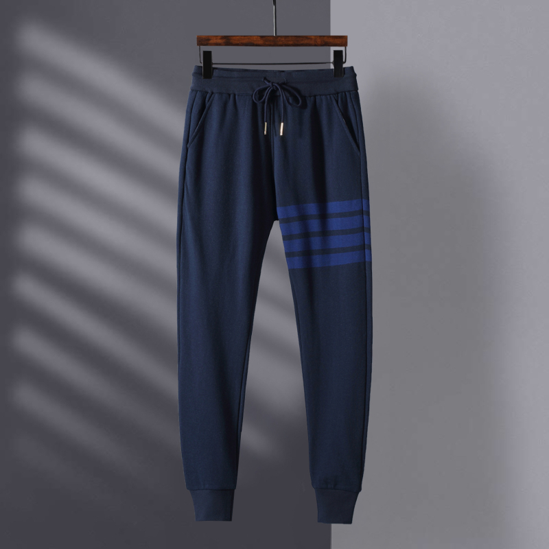 TB sportske hlače jogger, novi stil, duge, s četiri pruge, 100% pamuk, casual, slobodan kroj, unisex sportske hlače
