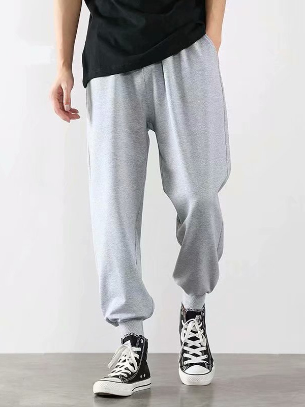 Ανδρικά παντελόνια jogger σε κορεατικό στυλ, ελαφριά για άνοιξη-καλοκαίρι, casual αθλητικά παντελόνια με στενή γραμμή